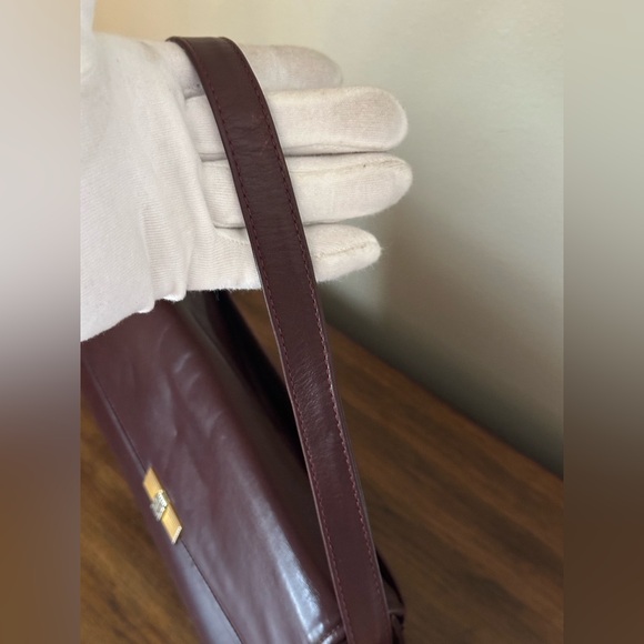 Givenchy Bordeaux Leather Shoulder Bag Vintage - Picture 5 of 13